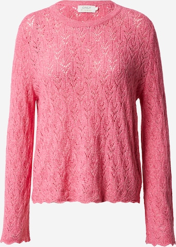 ONLY Пуловер 'Alvi' в розово: отпред