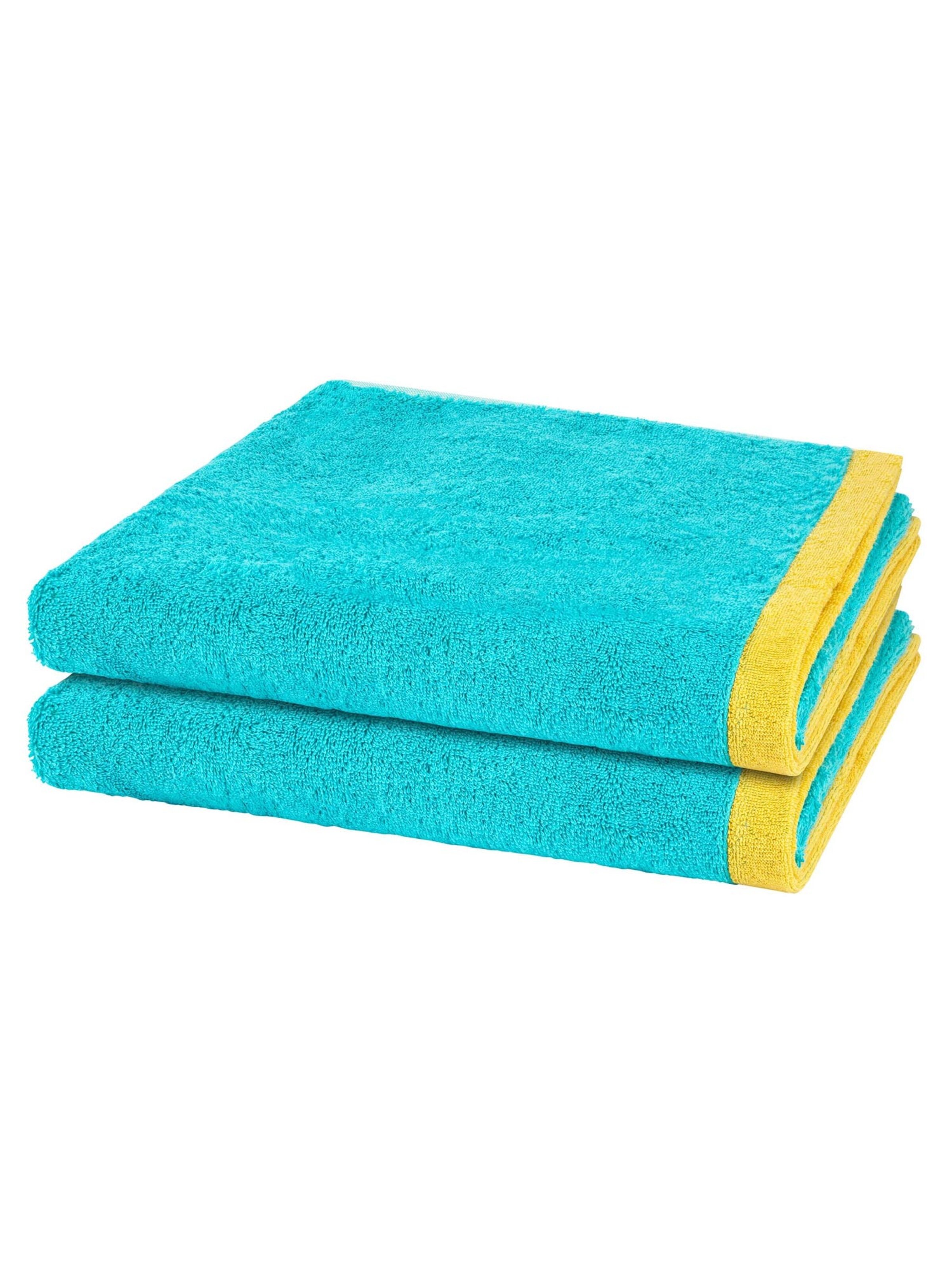 Cawö Handtuch 'Lifestyle Splash'‌‌‌‌‌ in Blau: Vorderseite