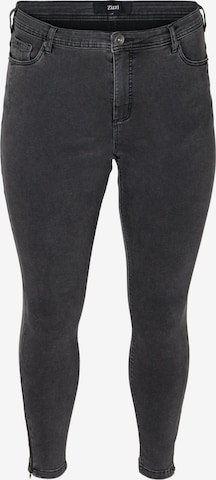 Zizzi Skinny Jeans 'Amy' in Grey: front