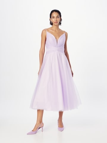 mascara Cocktail Dress in Purple: front