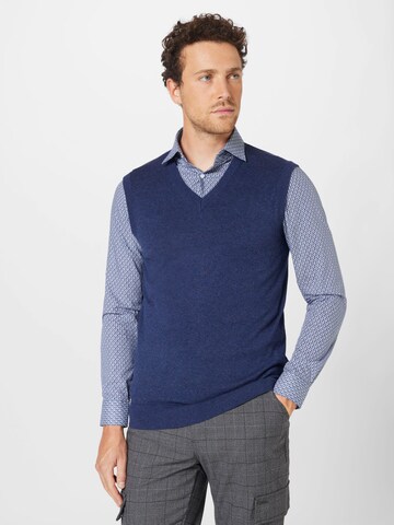 BURTON MENSWEAR LONDON Sweater Vest in Blue: front