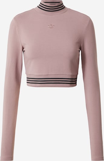 Maglietta 'Long-Sleeve Top With Ribbed Collar And Hem' ADIDAS ORIGINALS di colore prugna / nero, Visualizzazione prodotti