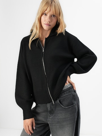 PIECES Knit Cardigan 'PCMALOU' in Black