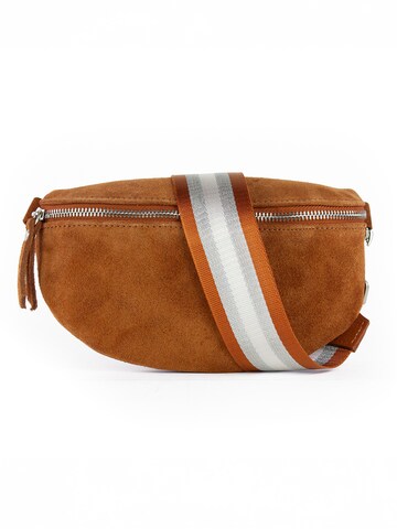 lePelou Gürteltasche 'ELVA small' in Braun: Vorderseite