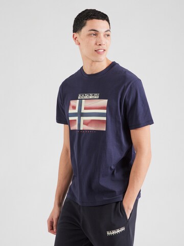 NAPAPIJRI - Camiseta 'S-LARI' en azul: frente