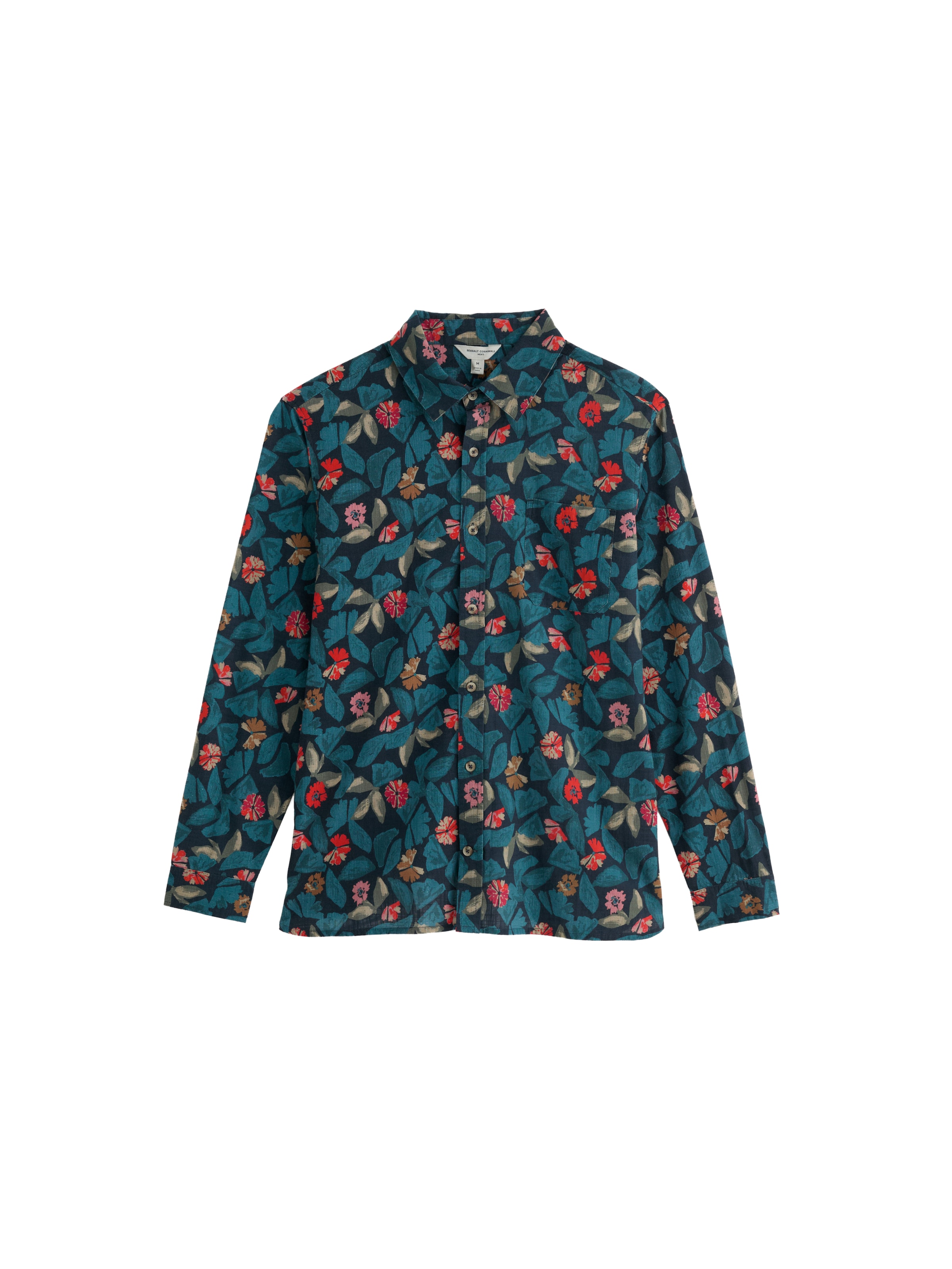 Seasalt Cornwall Regular fit Button Up Shirt 'Palores' in Blue: front