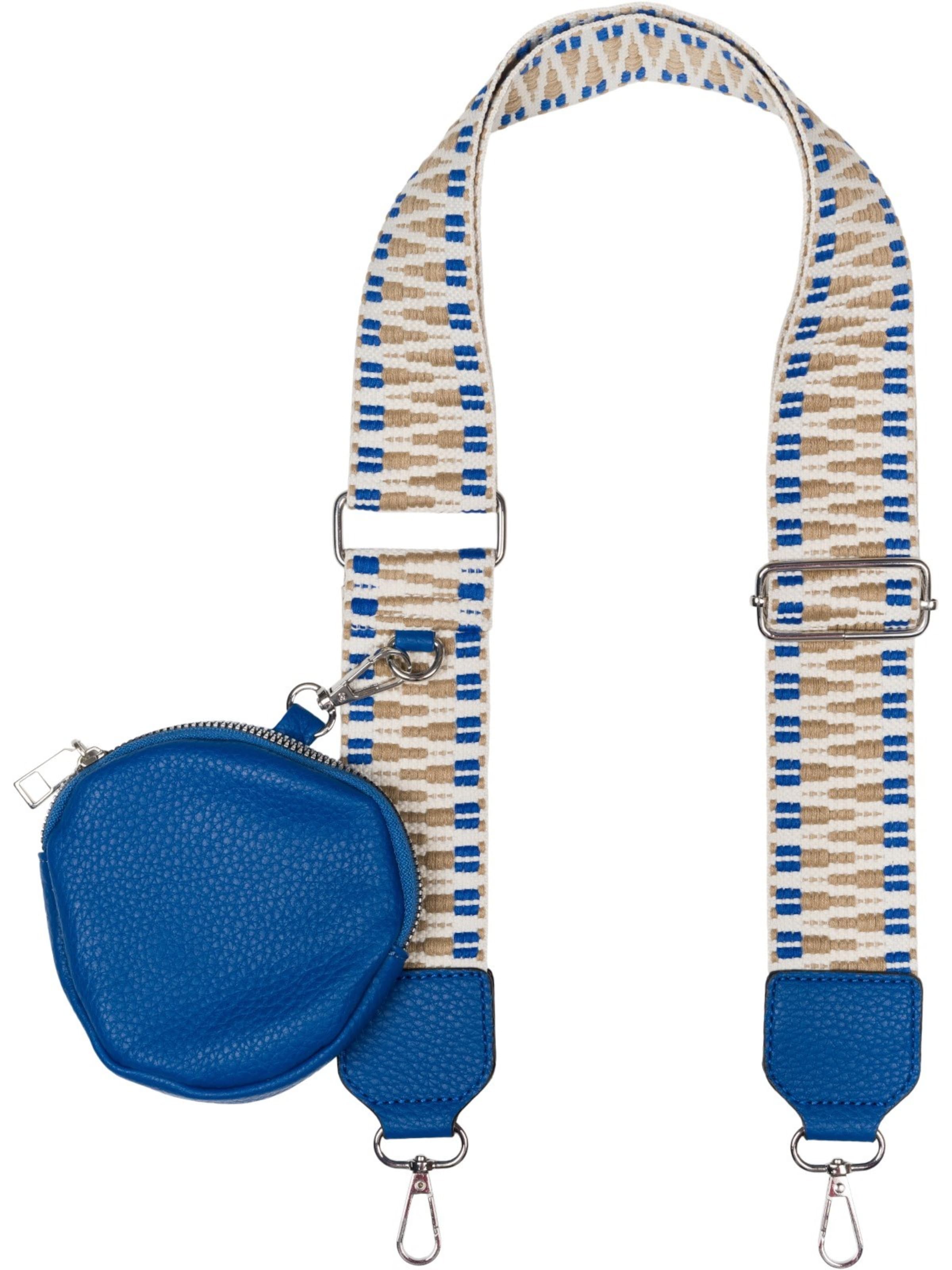 styleBREAKER Taschenzubehör 'Breiter Wechsel Taschengurt Zick-Zack mit Börse'‌‌‌‌‌‌‌‌ in Blau: Vorderseite