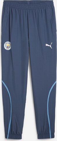 PUMA Tapered Παντελόνι φόρμας 'MCFC Prematch' σε μπλε: μπροστά