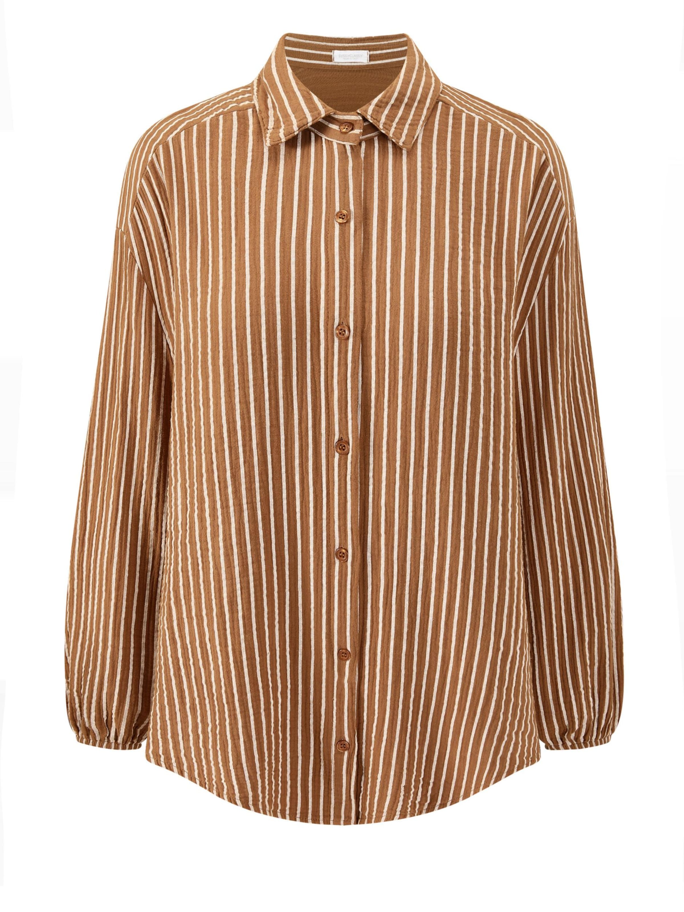 SASSYCLASSY Bluse‌‌‌‌‌‌‌‌‌‌ in Braun: Vorderseite