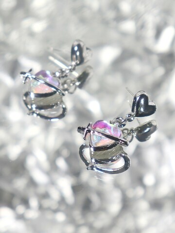 Nightini Earrings 'TROPFENHERZ' in Silver
