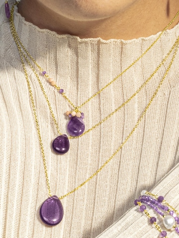 Luxenter Necklace 'Adak' in Purple