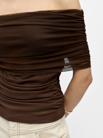 OBJECT Shirt 'OBJDINA' in Brown