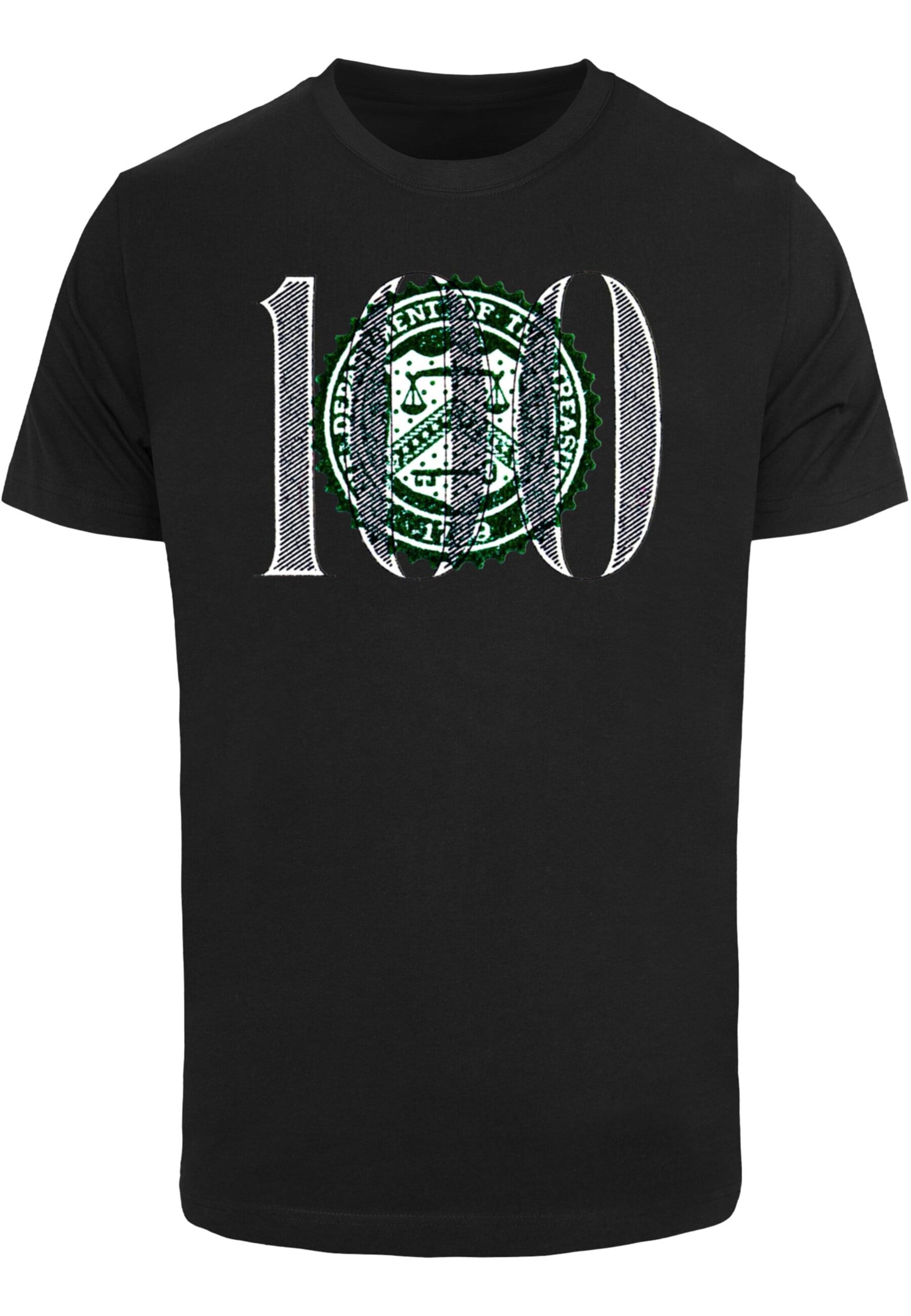 Mister Tee Shirt 'A Hundred' in Zwart: voorkant