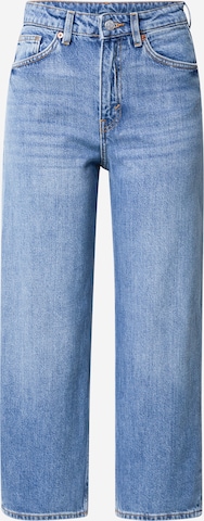 Wide leg Jeans de la Monki pe albastru: față