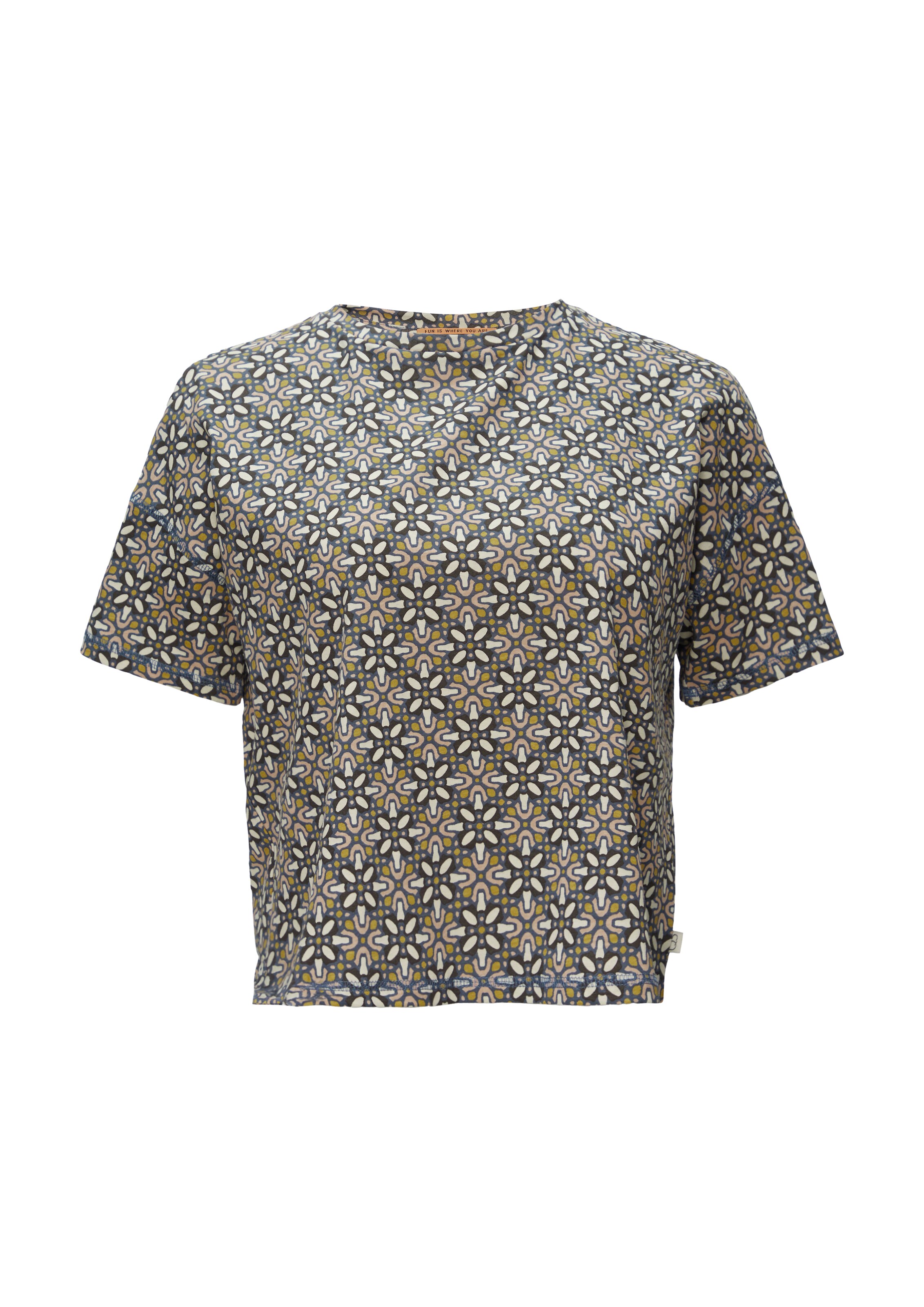 QS Shirt in Grau: Vorderseite
