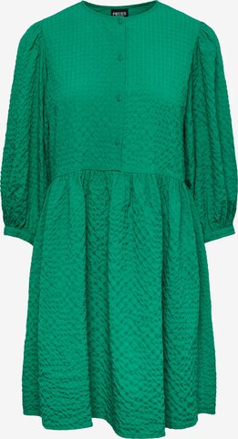 PIECES Košilové šaty 'Andrea' – zelená: přední strana