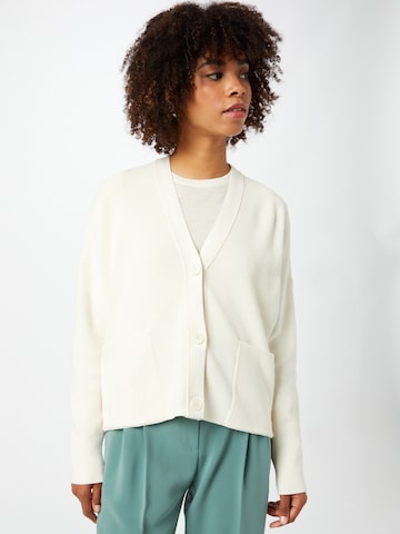 BOSS Orange Knit Cardigan 'Flaria' in White: front
