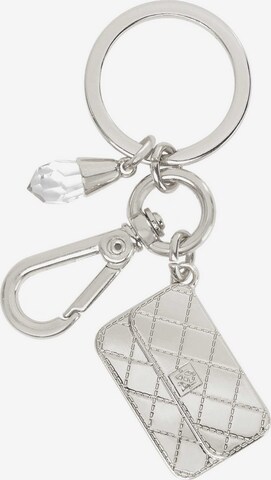 Kazar Key Ring in Silver: front