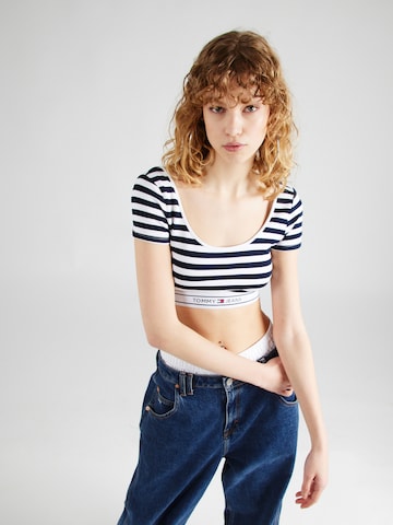 T-shirt Tommy Jeans en bleu : devant