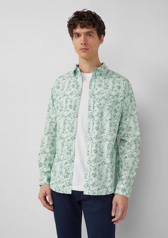 Coupe slim Chemise s.Oliver en vert : devant