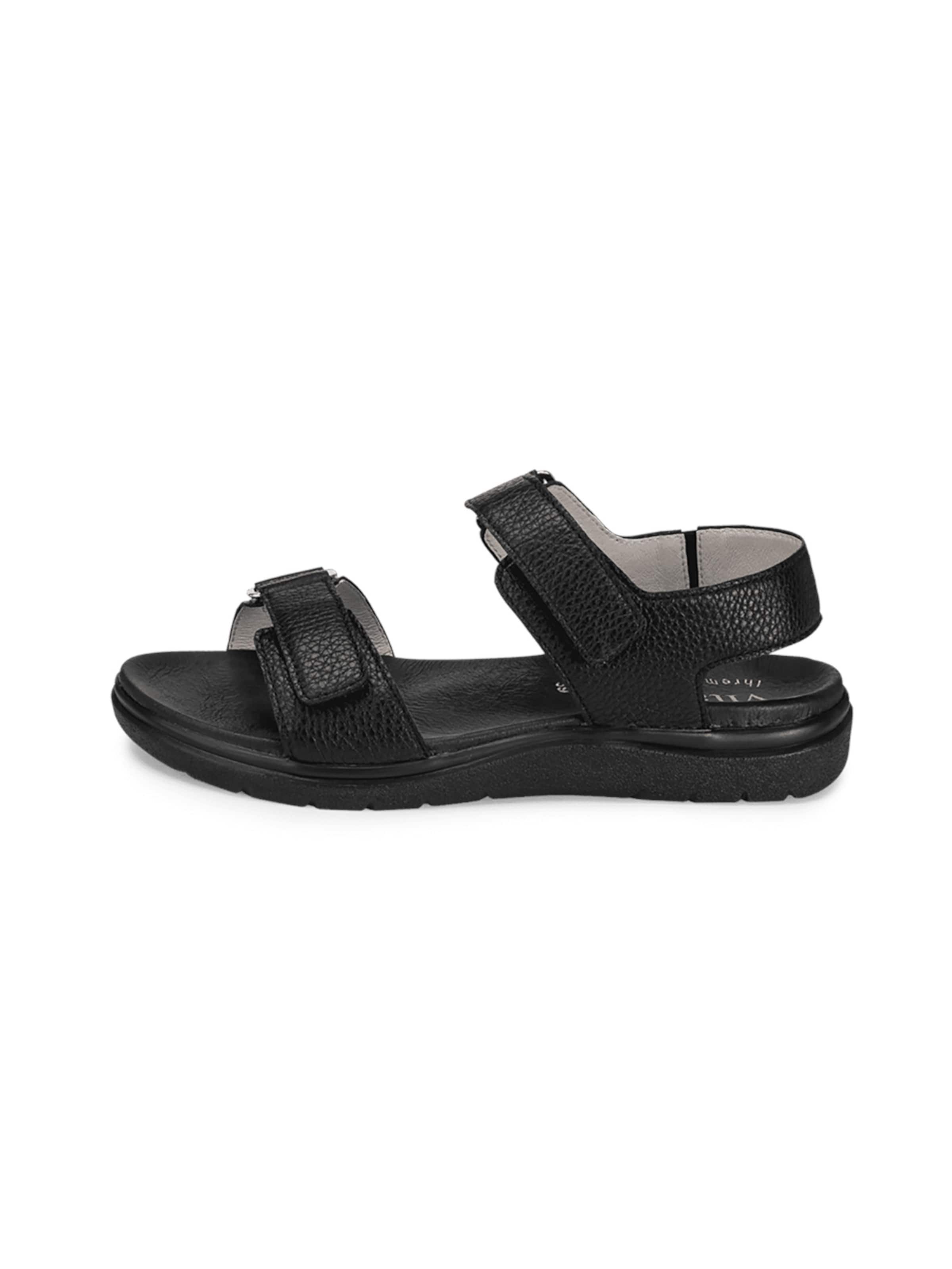 VITAFORM Strap Sandals in Black