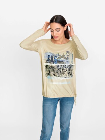 T-shirt heine en beige : devant