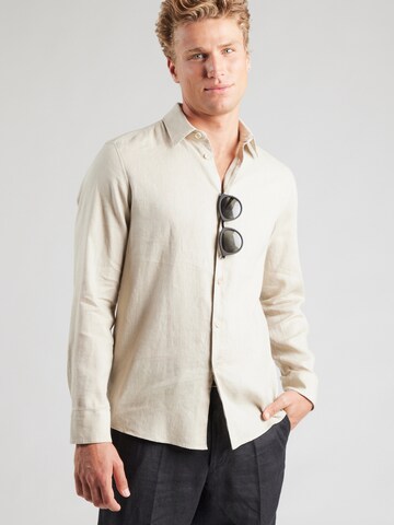 DRYKORN - Ajuste regular Camisa 'RAMIS' en marrón: frente