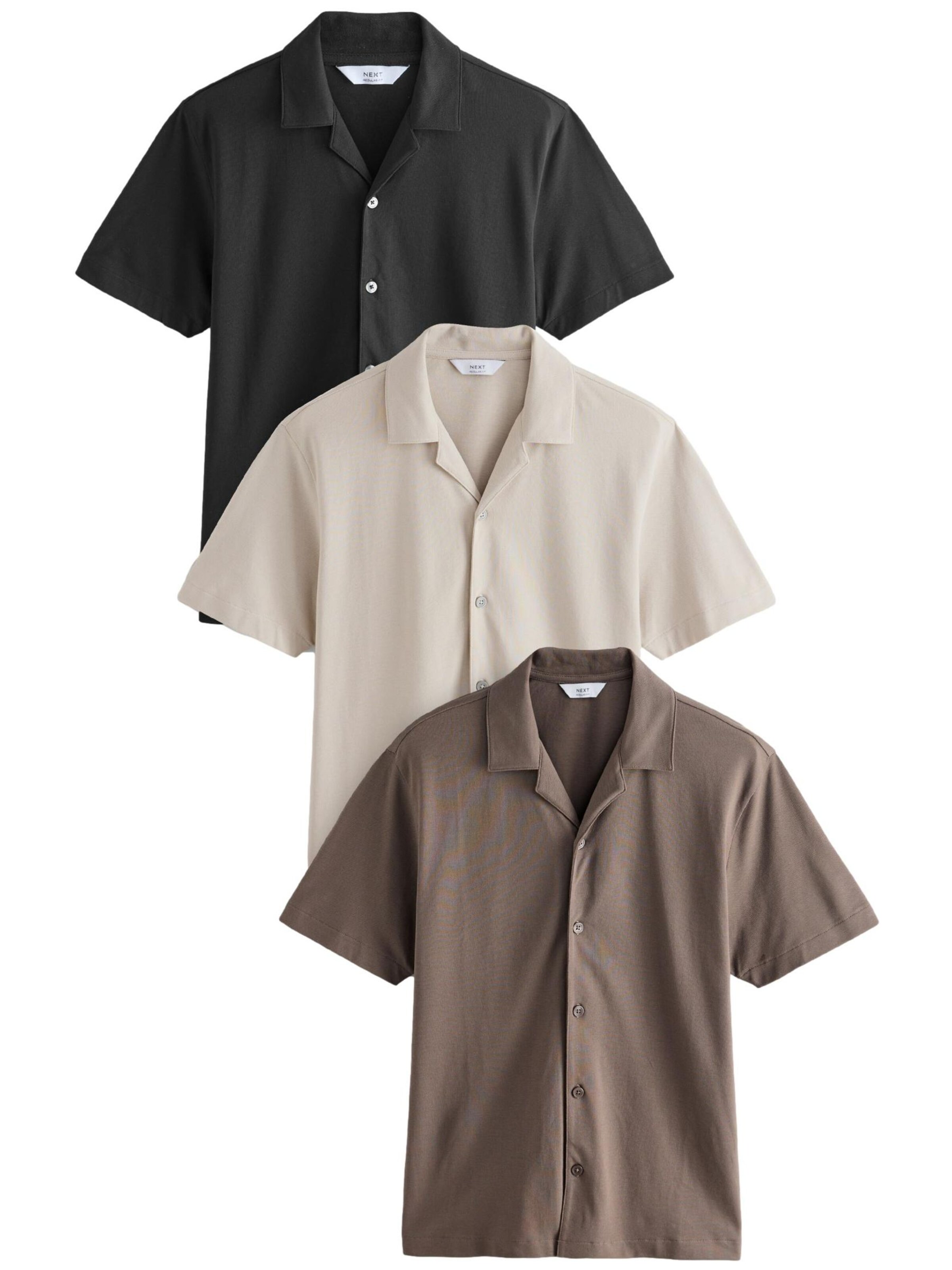 Next Regular Fit Hemd in Beige: Vorderseite