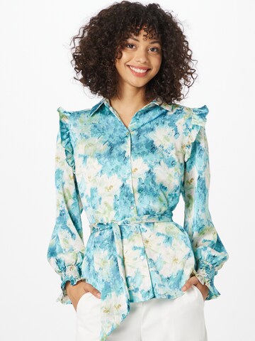 Love & Divine Blouse 'Love' in Groen: voorkant