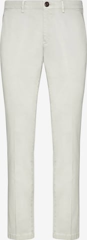 Boggi Milano Regular Pleated Pants in White: front