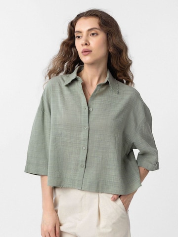 Antioch Blouse 'Jasmin' in Groen: voorkant