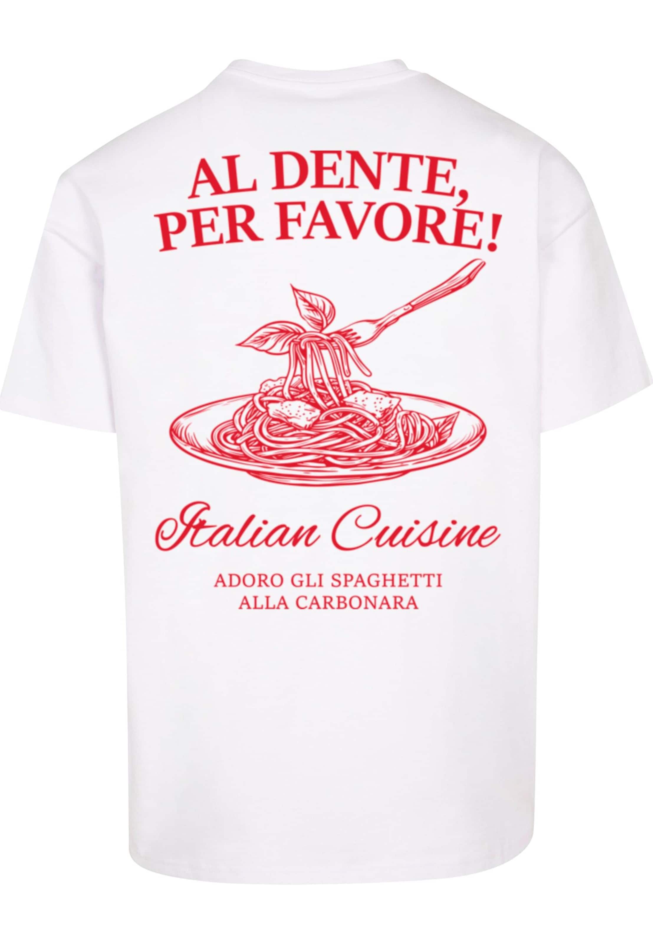 Merchcode Shirt 'Al Dente Per Favore' in White