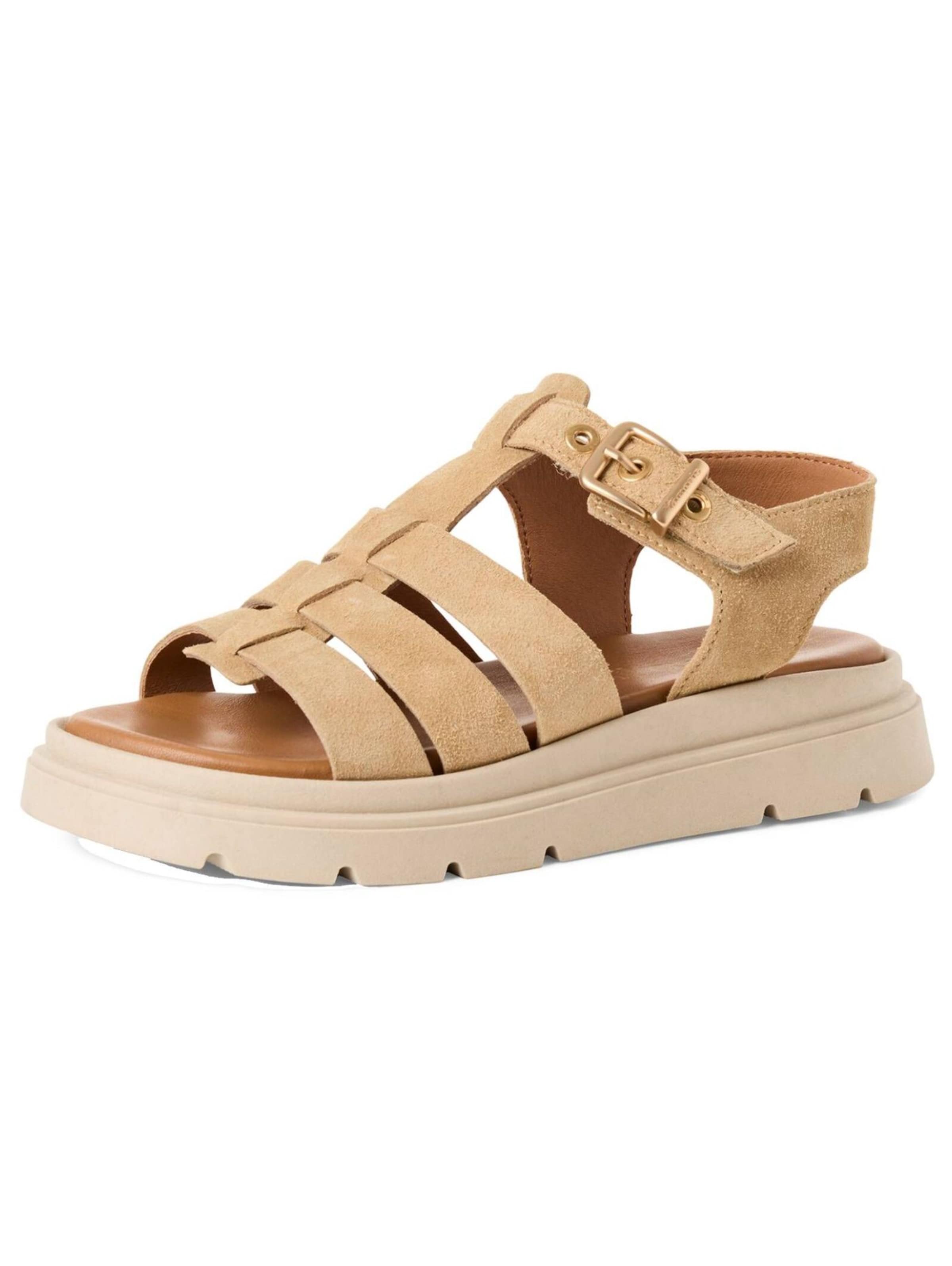 Tamaris Sandaal in Beige: voorkant