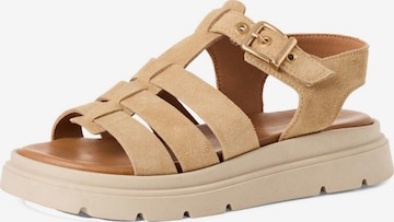 Tamaris Sandaal in Beige: voorkant