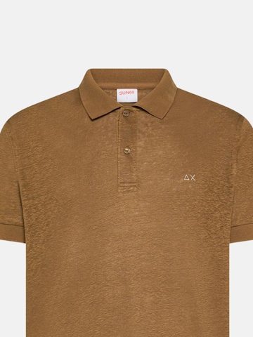 SUN68 Shirt 'POLO JERSEY LINEN S/S' in Brown