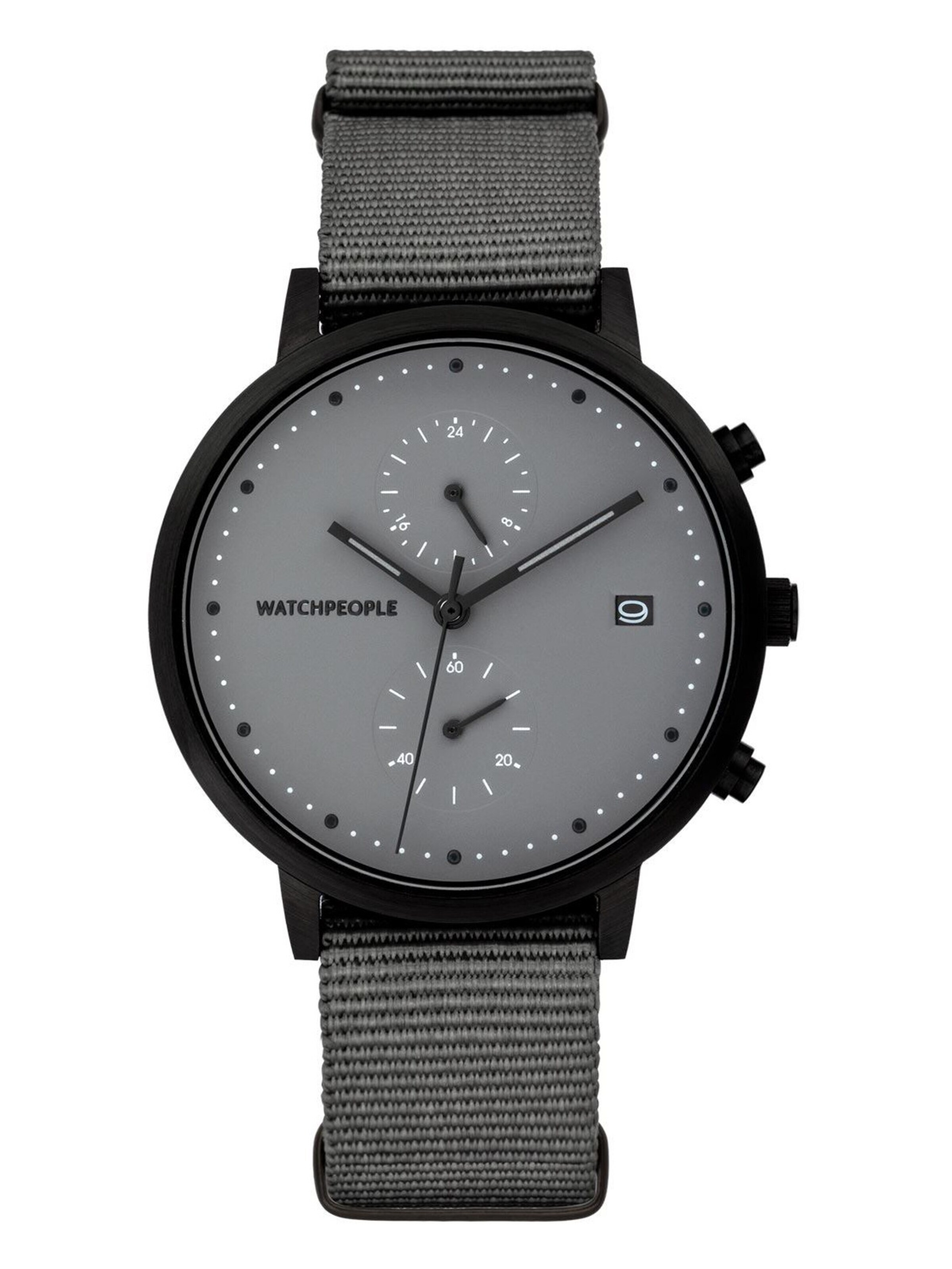 WALTER GROPIUS Analog Watch 'COSMO NATO' in Grey: front