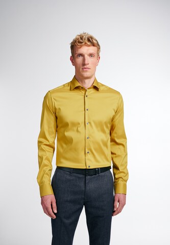 ETERNA Slim fit Button Up Shirt in Yellow: front