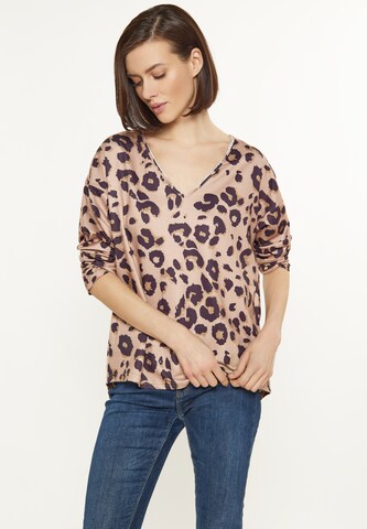 usha BLUE LABEL Bluse in Braun: Vorderseite