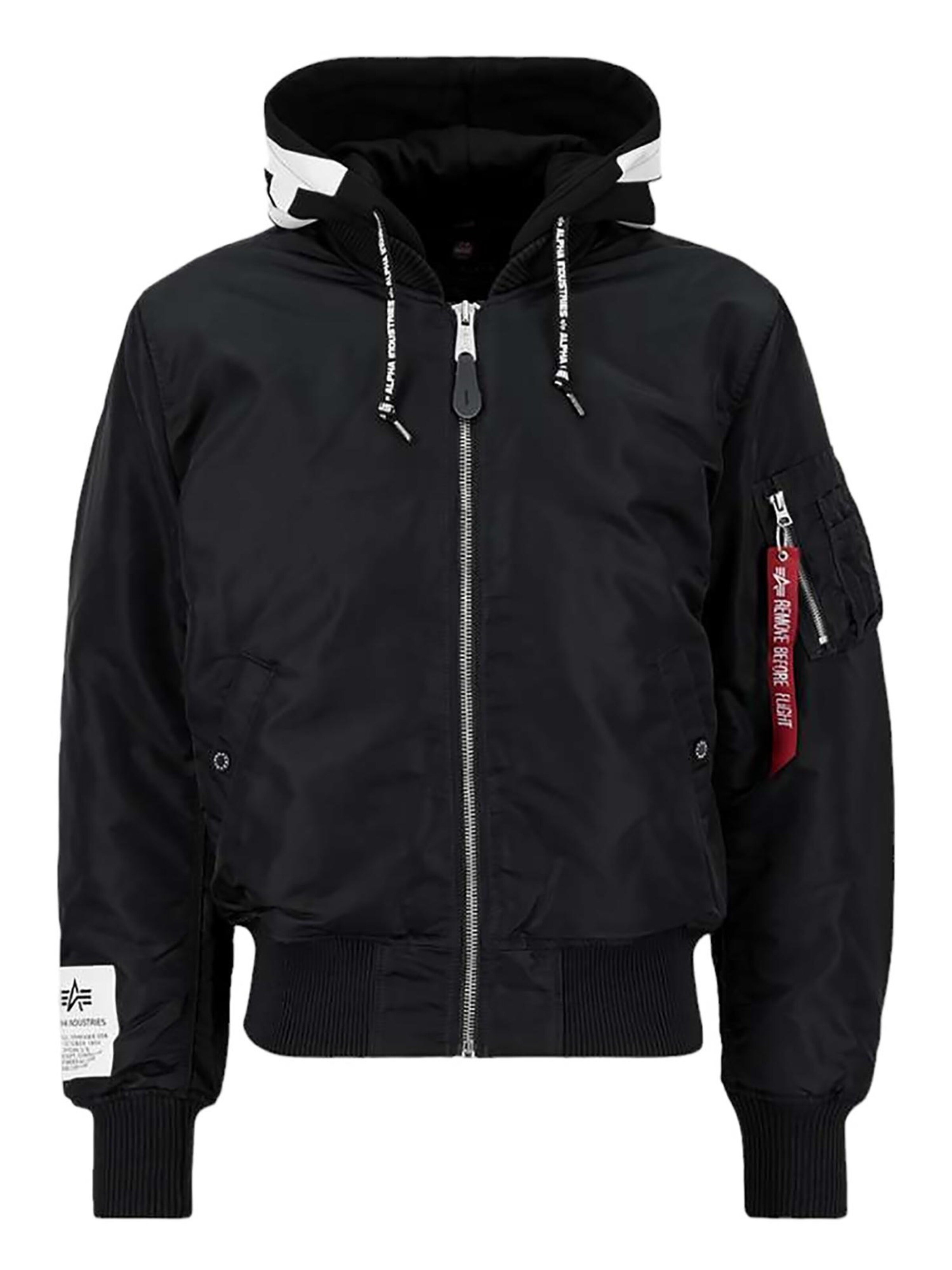 ALPHA INDUSTRIES Übergangsjacke 'MA-1 ZHP'‌‌ in Schwarz: Vorderseite