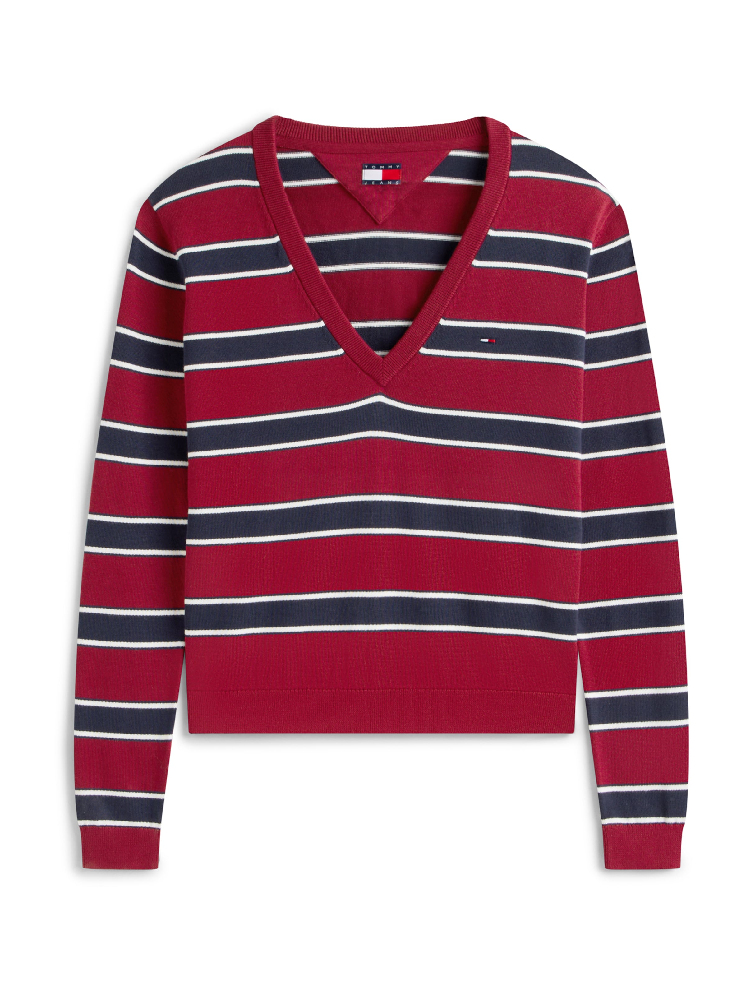 Pull-over 'Essential' Tommy Jeans en rouge : devant