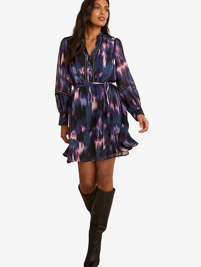 love & roses Robe-chemise en beige / violet / rose / noir, Vue avec produit