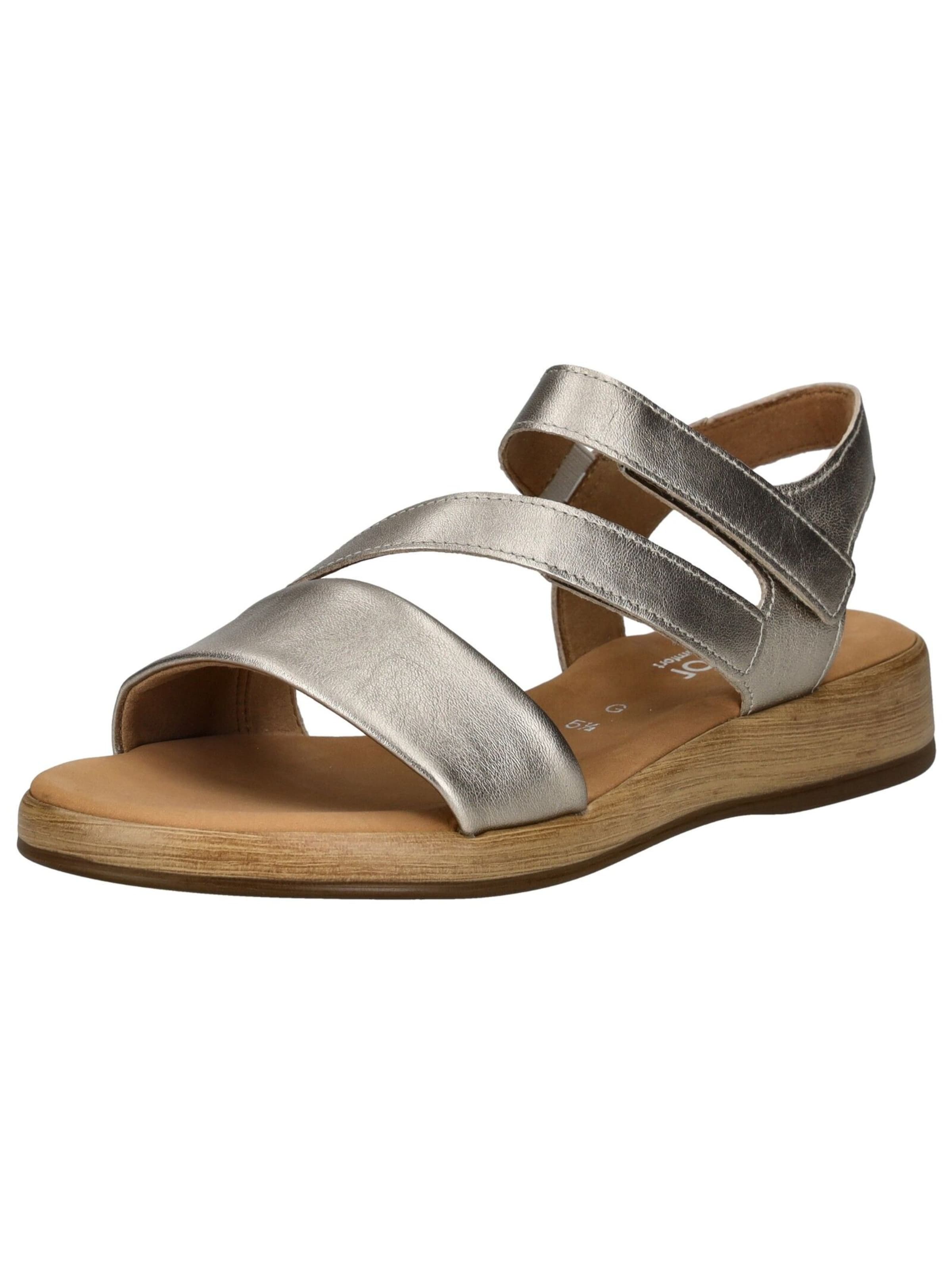 GABOR Strap sandal in Silver: front