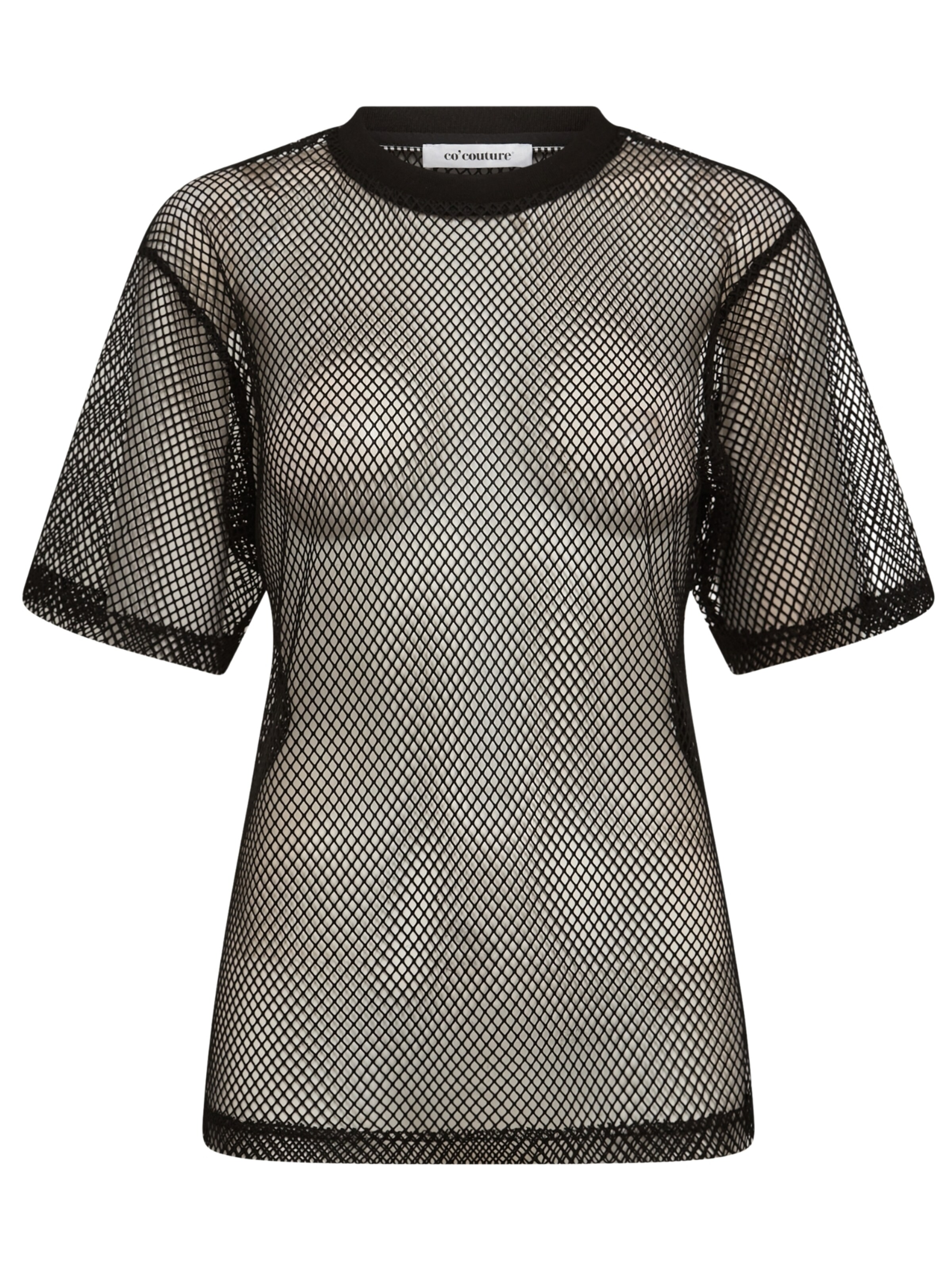 T-shirt 'Nelly' co'couture en noir : devant