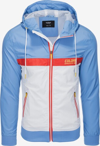 Ombre Between-Season Jacket 'C438' in Blue: front