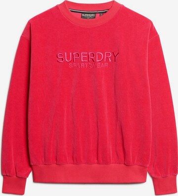 Sweat-shirt Superdry en rouge : devant