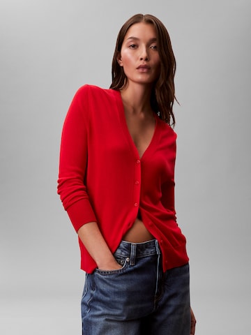 Calvin Klein Strickjacke in Rot: Vorderseite