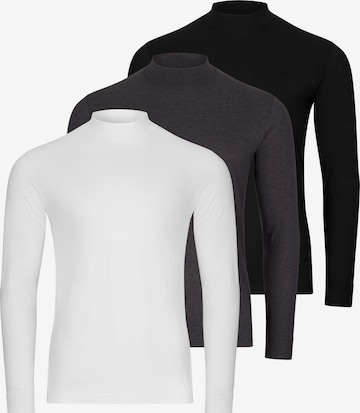 Ragman Shirt 'Basic' in Black: front