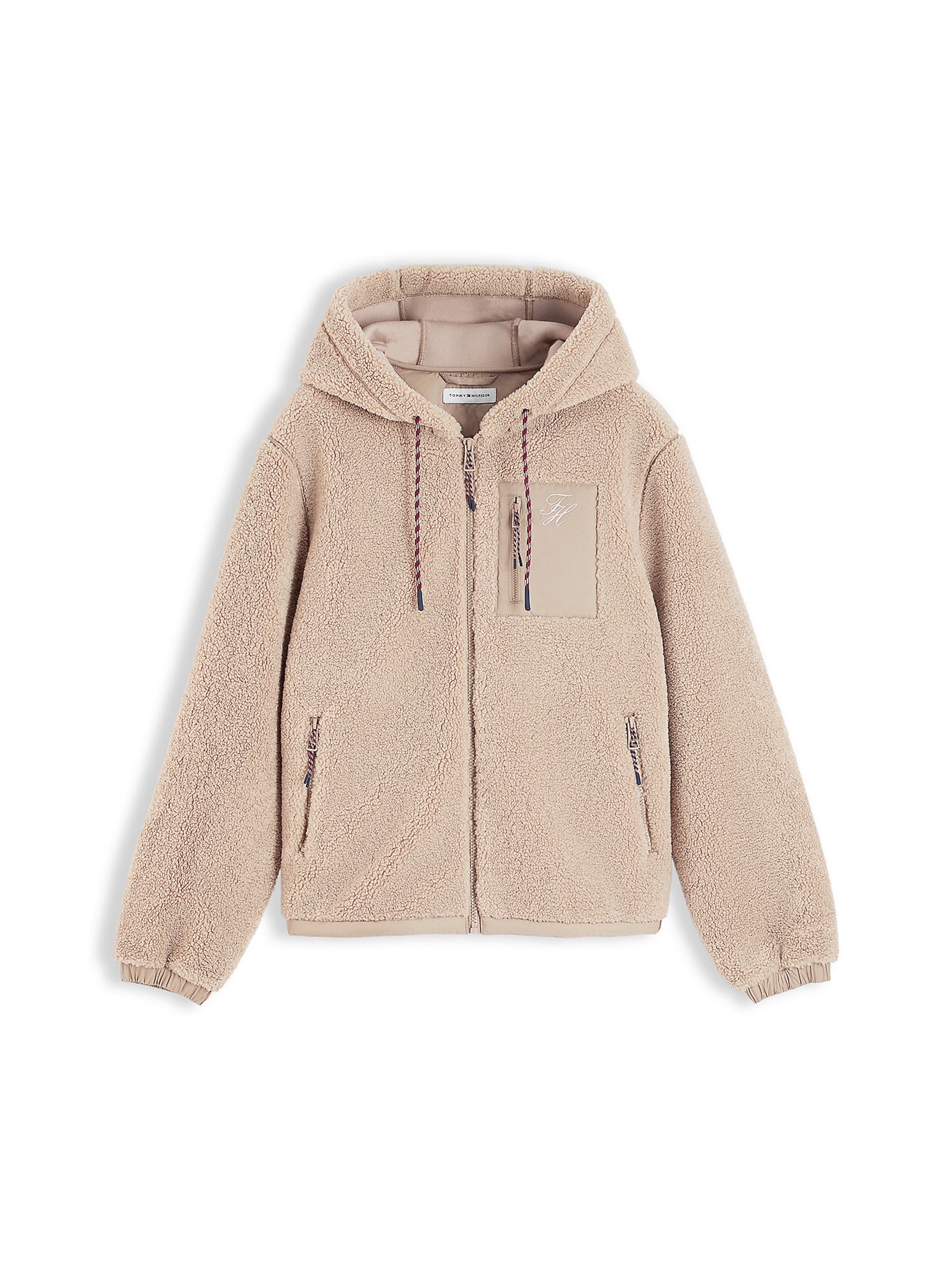 TOMMY HILFIGER Sweatjacke in Beige: Vorderseite