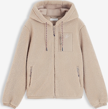 TOMMY HILFIGER Sweat jacket in Beige: front