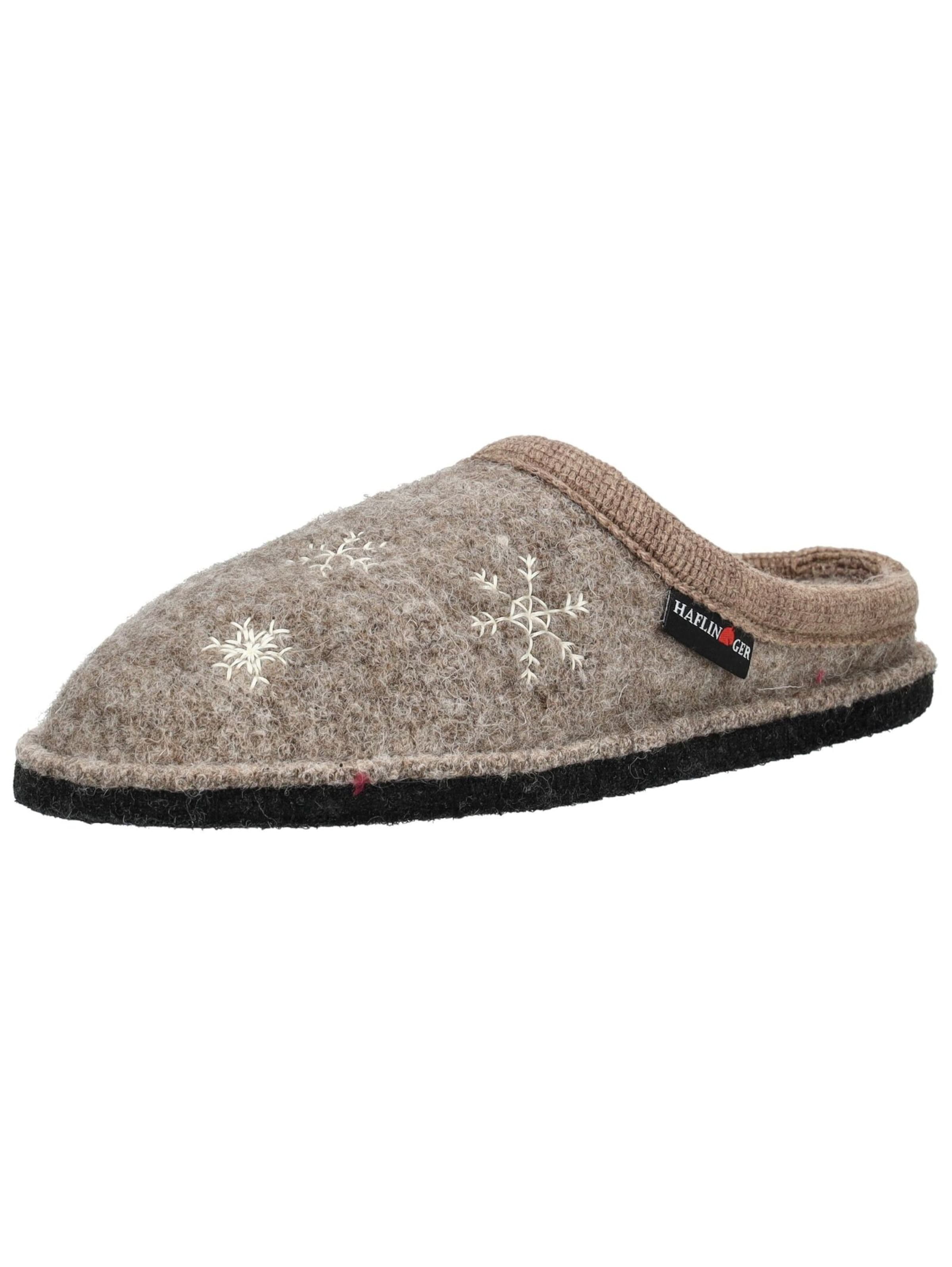 Pantoufle HAFLINGER en beige : devant